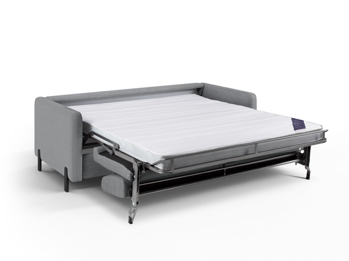 Gloria Sofa mit Schlaffunktion 2 Sitzer in Light Grey-Bjorn präsentiert im Onlineshop von KAQTU Design AG. Bettsofa ist von Micadoni