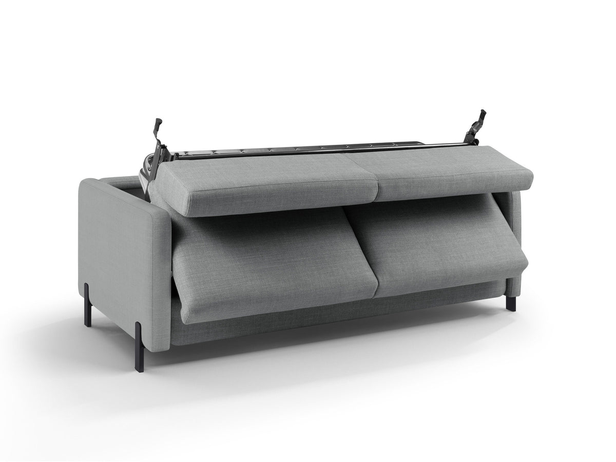 Gloria Sofa mit Schlaffunktion 2 Sitzer in Light Grey-Bjorn präsentiert im Onlineshop von KAQTU Design AG. Bettsofa ist von Micadoni