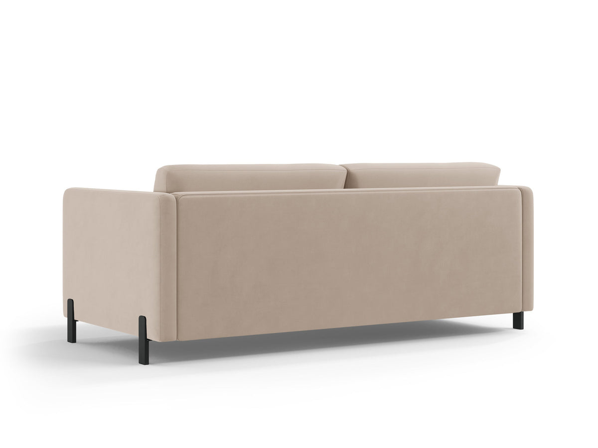 Gloria Velour Sofa mit Schlaffunktion 2 Sitzer in Beige-Salvador präsentiert im Onlineshop von KAQTU Design AG. Bettsofa ist von Micadoni