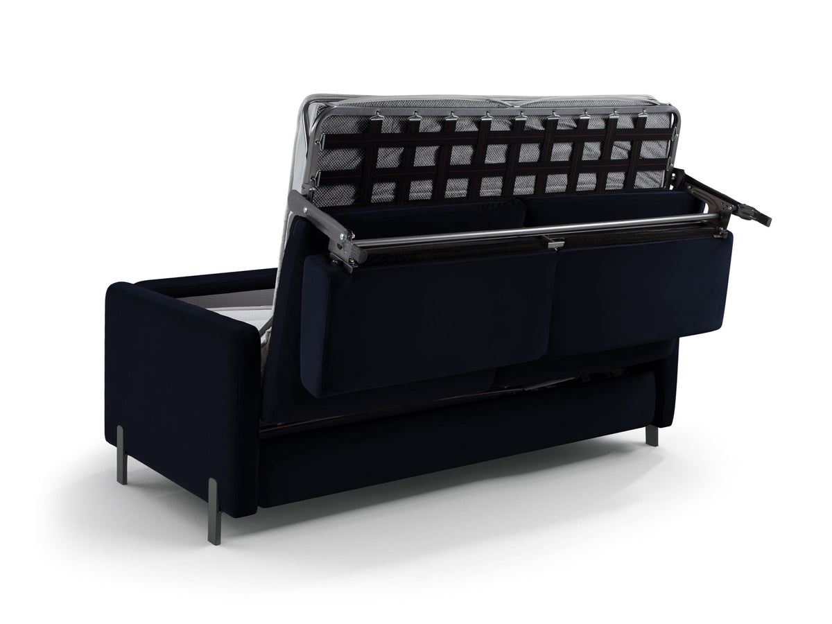 Gloria Velour Sofa mit Schlaffunktion 2 Sitzer in Royal Blue-Salvador präsentiert im Onlineshop von KAQTU Design AG. Bettsofa ist von Micadoni