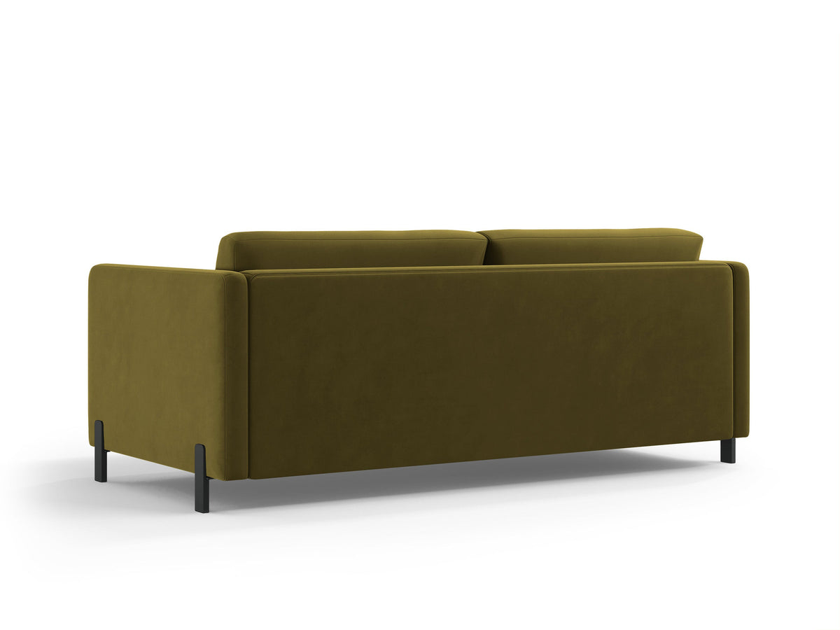 Gloria Velour Sofa mit Schlaffunktion 2 Sitzer in Green-Salvador präsentiert im Onlineshop von KAQTU Design AG. Bettsofa ist von Micadoni