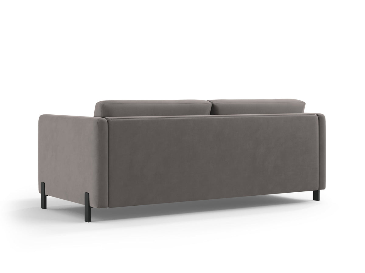 Gloria Velour Sofa mit Schlaffunktion 2 Sitzer in Grey-Salvador präsentiert im Onlineshop von KAQTU Design AG. Bettsofa ist von Micadoni