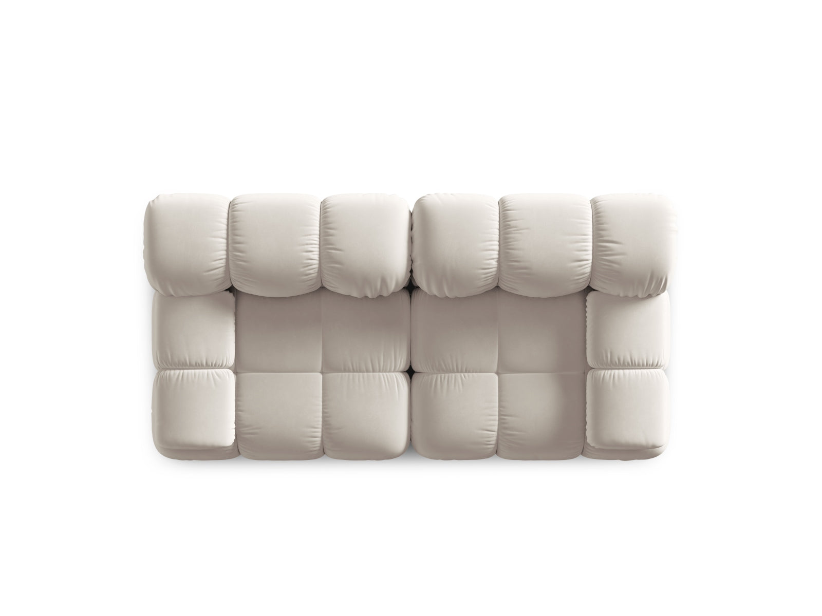 Elegantes modulares 2-Sitzer Sofa Bellis in edlem Dunkelbeige, ideal für stilvolle Wohnräume und flexible Einrichtungslösungen.