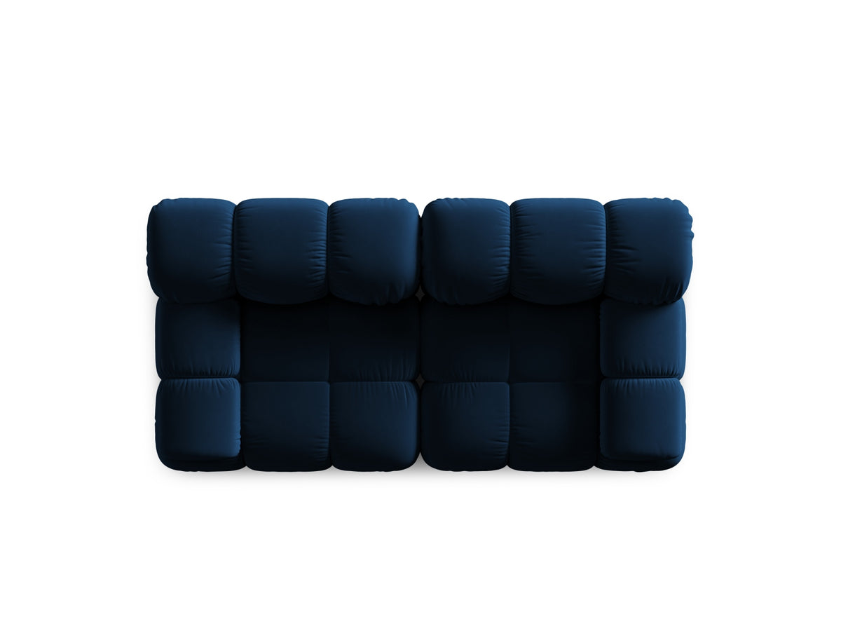 Bellis Velour modulares Sofa 2 Sitzer 94cm in Royal Blue-Bluvel präsentiert im Onlineshop von KAQTU Design AG. 3er Sofa ist von Micadoni