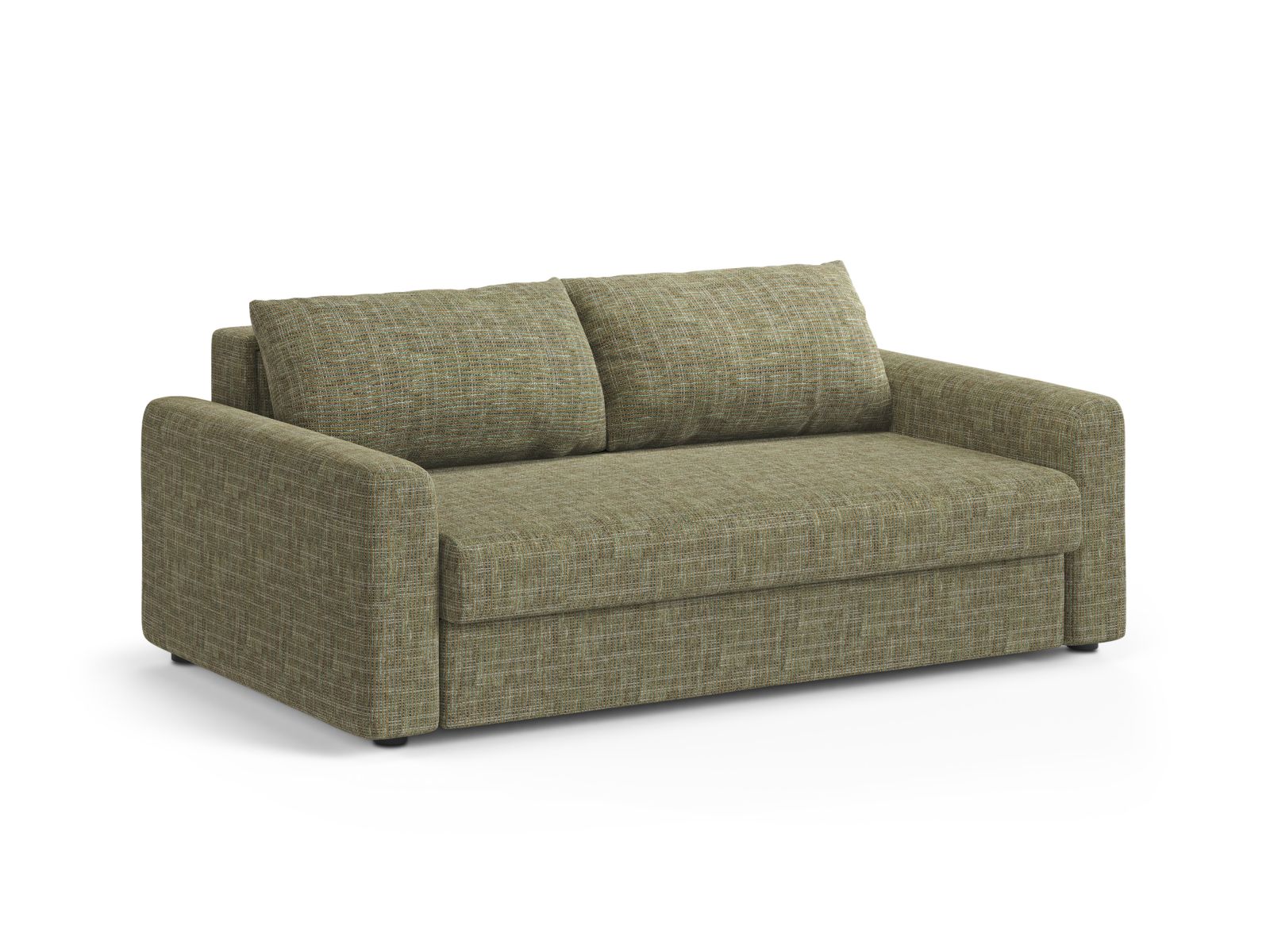 Elegantes 3-Sitzer Sofa David in Olive-Baltimore, ideal für Wohnräume und als Schlafgelegenheit, von Micadoni.