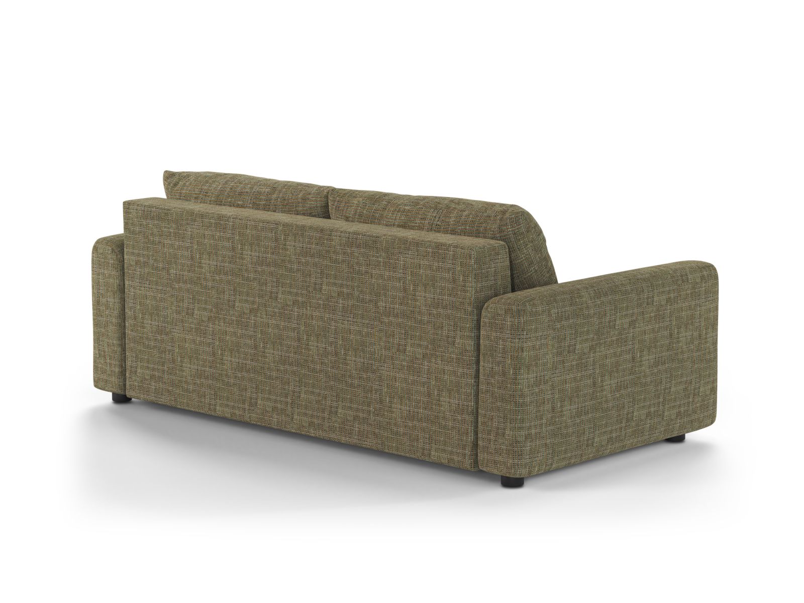 Stylisches 3-Sitzer Bettsofa David in trendigem Olivgrün, perfekt für Gästeübernachtungen und gemütliche Abende von Micadoni.