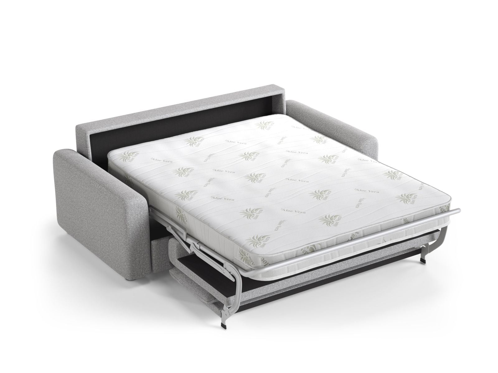Stylisches 3-Sitzer Sofa David in sanftem Hellgrau, ideal als Schlafsofa für Gästezimmer oder Wohnzimmer, vereint Komfort und Funktionalität.
