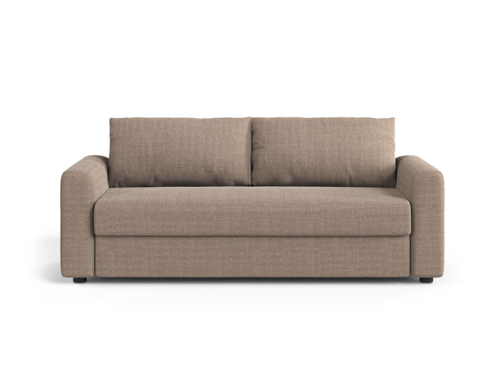 3-Sitzer Sofa mit Schlaffunktion David in Light Brown-Babel präsentiert im Onlineshop von KAQTU Design AG. Bettsofa ist von Micadoni