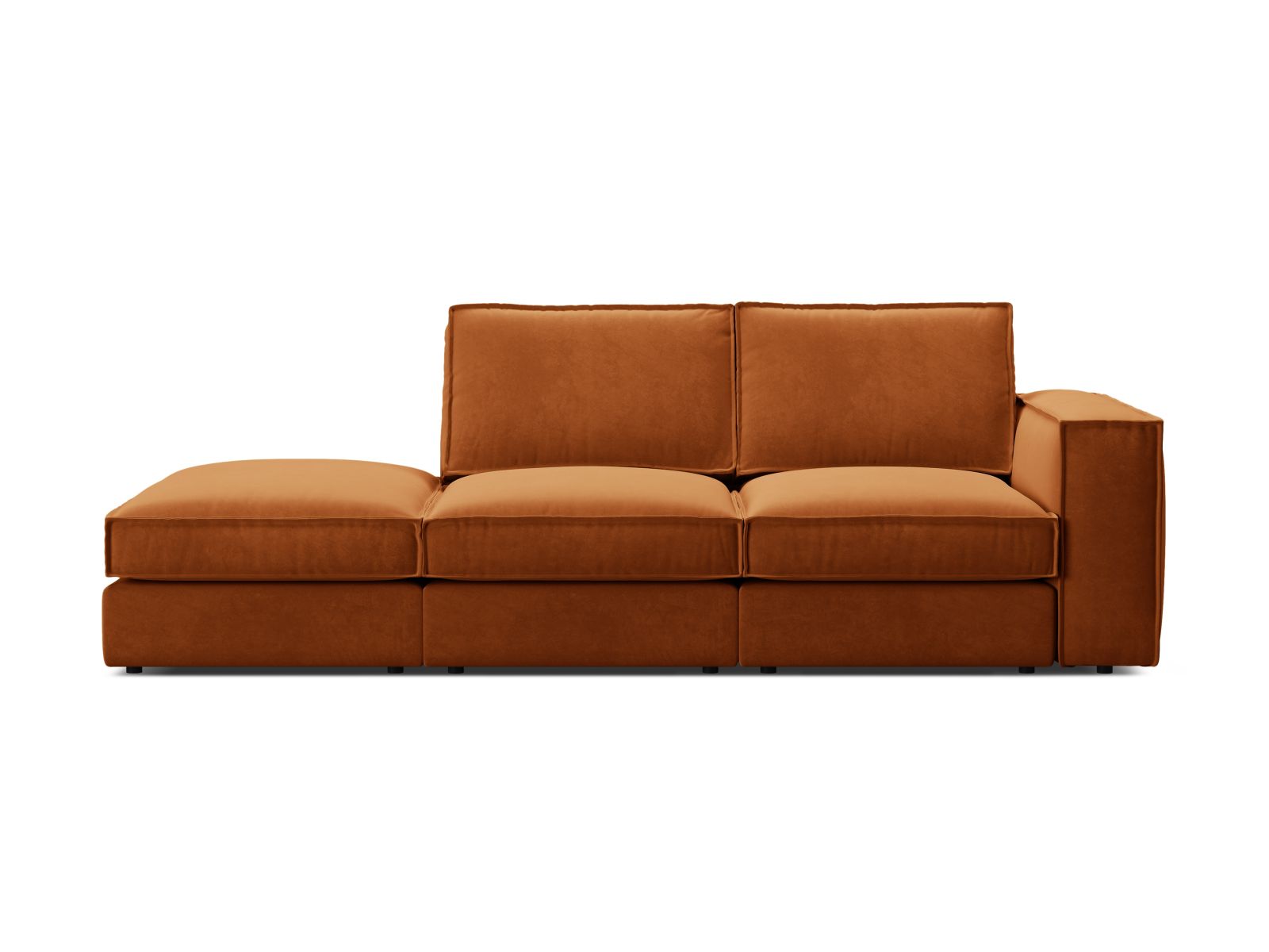 3-Sitzer Modular Sofa Pola Open End links in Terracotta-Salvador präsentiert im Onlineshop von KAQTU Design AG. 3er Sofa ist von Micadoni