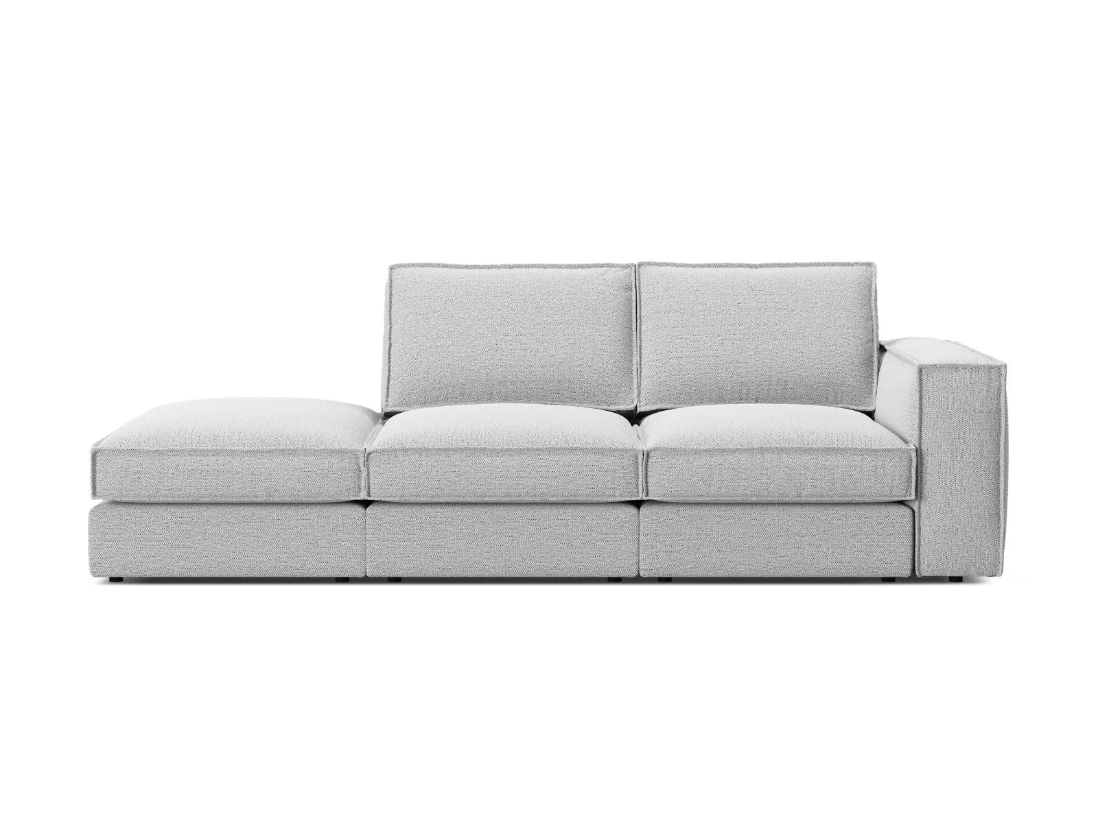 3-Sitzer Sofa Open End links Pola in Light Grey-Babel präsentiert im Onlineshop von KAQTU Design AG. 3er Sofa ist von Micadoni