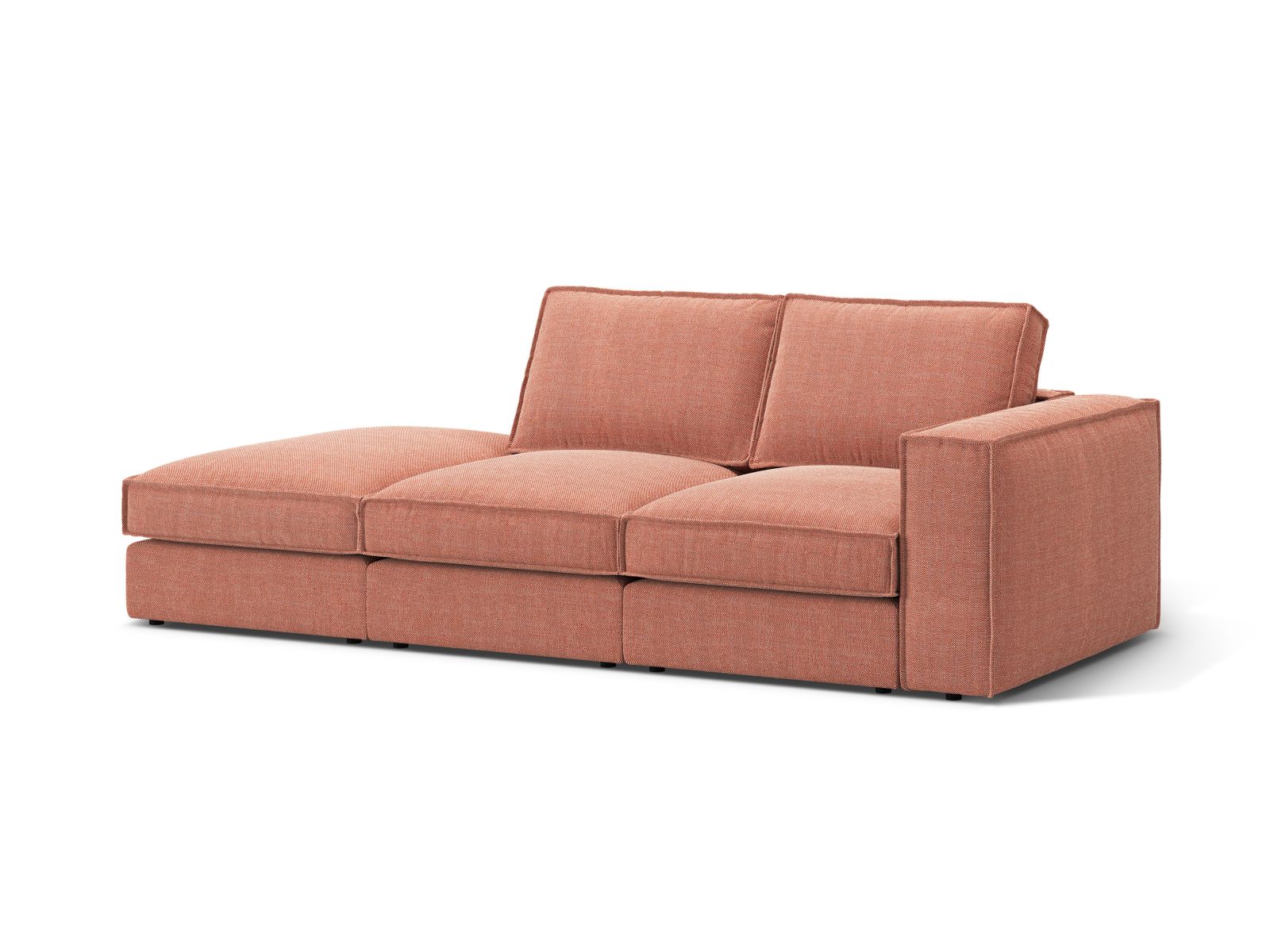 Elegantes 3-Sitzer Sofa Open End links Pola in stilvollem Design, ideal für moderne Wohnräume, erhältlich bei KAQTU Design AG.