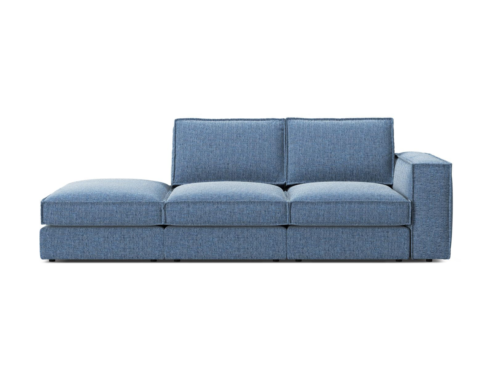 3-Sitzer Sofa Open End links Pola in Dark Blue-Babel präsentiert im Onlineshop von KAQTU Design AG. 3er Sofa ist von Micadoni