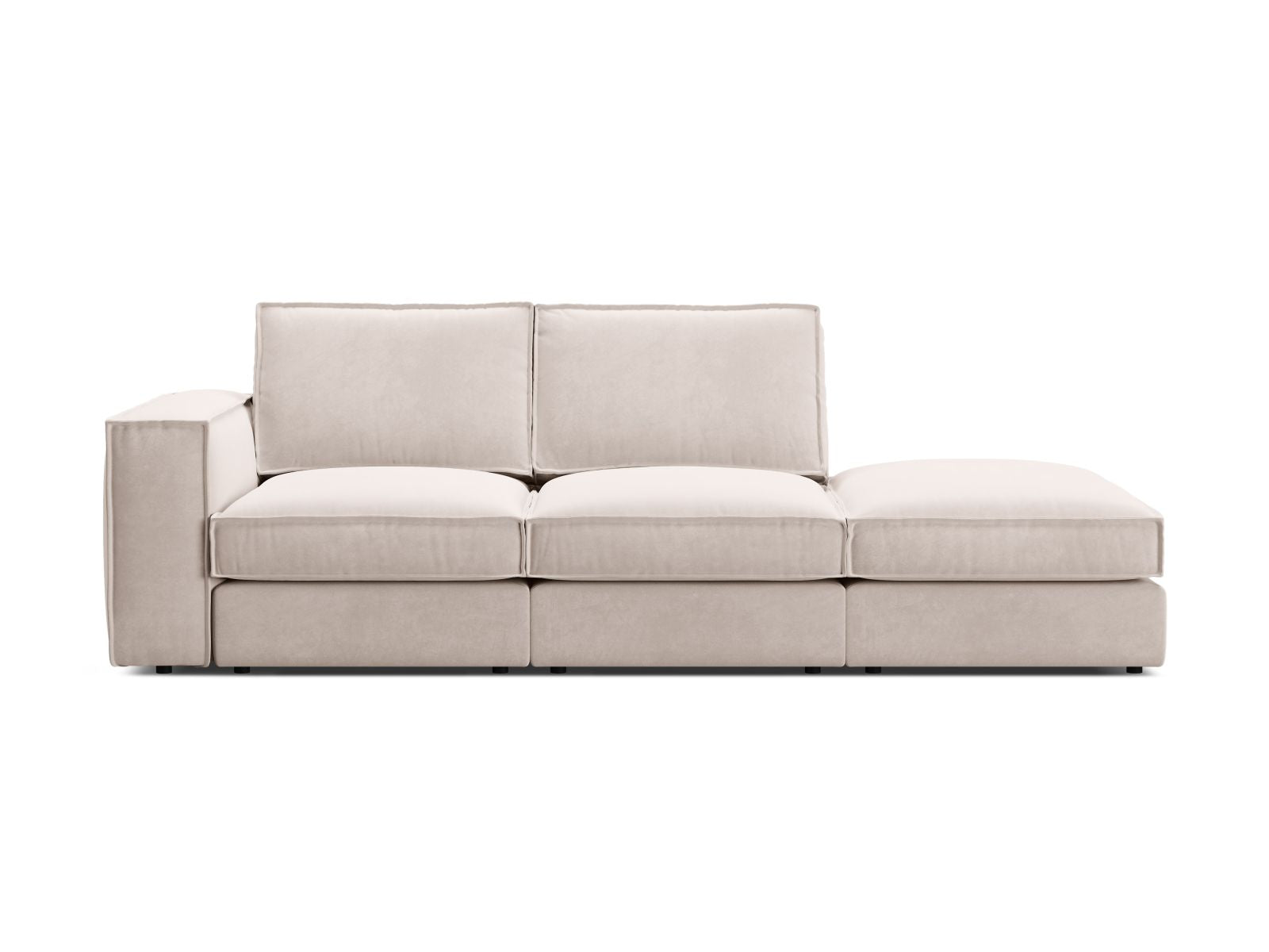 3-Sitzer Modular Sofa Open End rechts Pola in Beige-Salvador präsentiert im Onlineshop von KAQTU Design AG. 3er Sofa ist von Micadoni