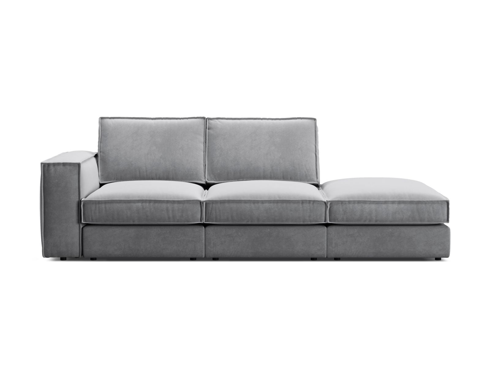 3-Sitzer Modular Sofa Open End rechts Pola in Grey-Salvador präsentiert im Onlineshop von KAQTU Design AG. 3er Sofa ist von Micadoni