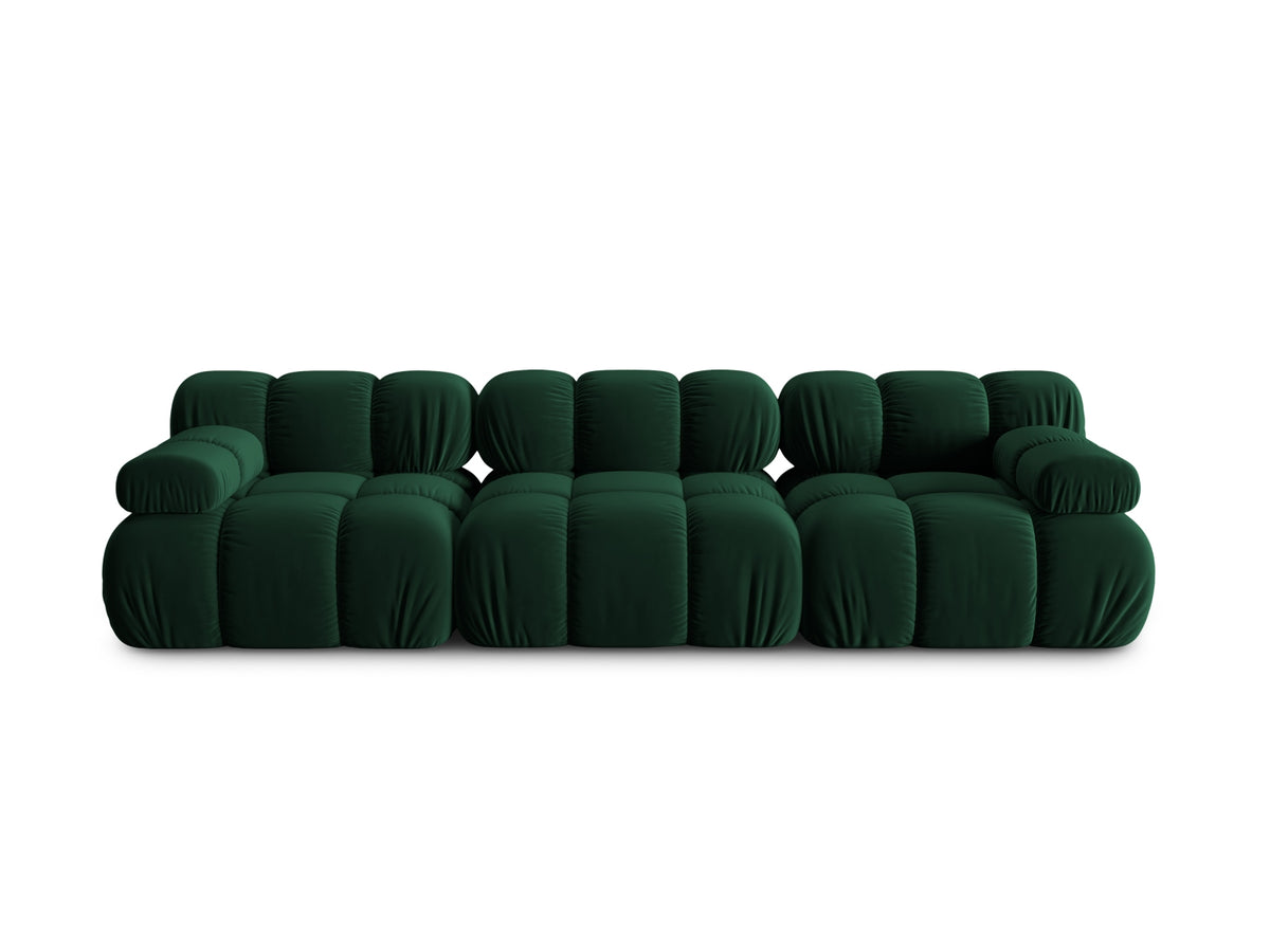 Bellis Velour modulares Sofa 3 Sitzer 94cm in Bottle Green-Bluvel präsentiert im Onlineshop von KAQTU Design AG. 3er Sofa ist von Micadoni