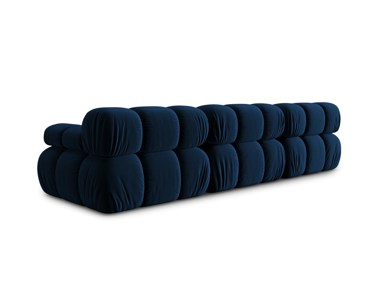 Bellis Velour modulares Sofa 3 Sitzer 94cm in Royal Blue-Bluvel präsentiert im Onlineshop von KAQTU Design AG. 3er Sofa ist von Micadoni