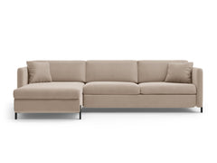 Gloria corner sofa with bed function and storage space on the left 5-seater