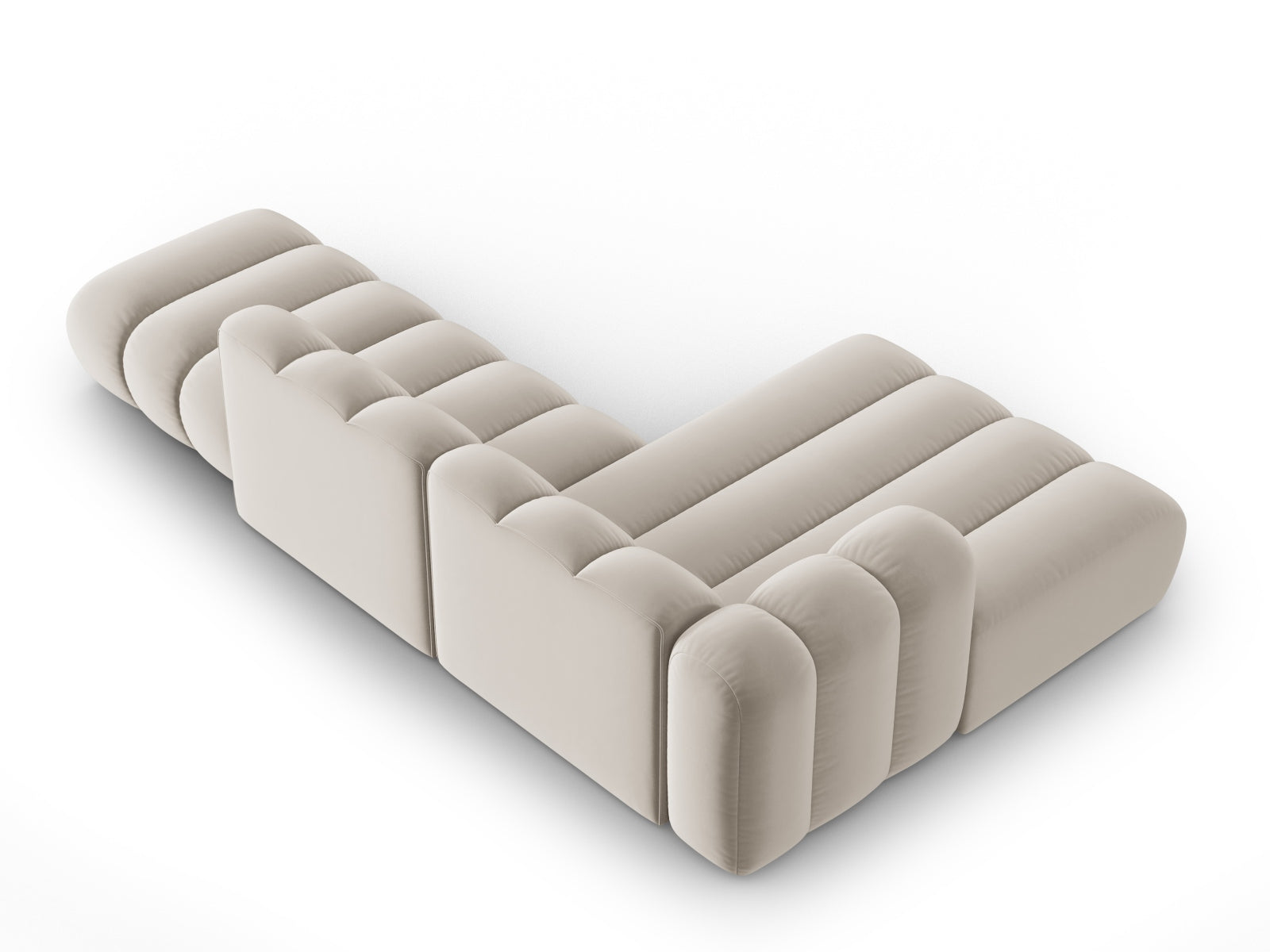 Entdecken Sie das elegante Lupine Velour Ecksofa von Micadoni – ein flexibles 5-Sitzer Möbelstück, das Komfort und modernes Design vereint.