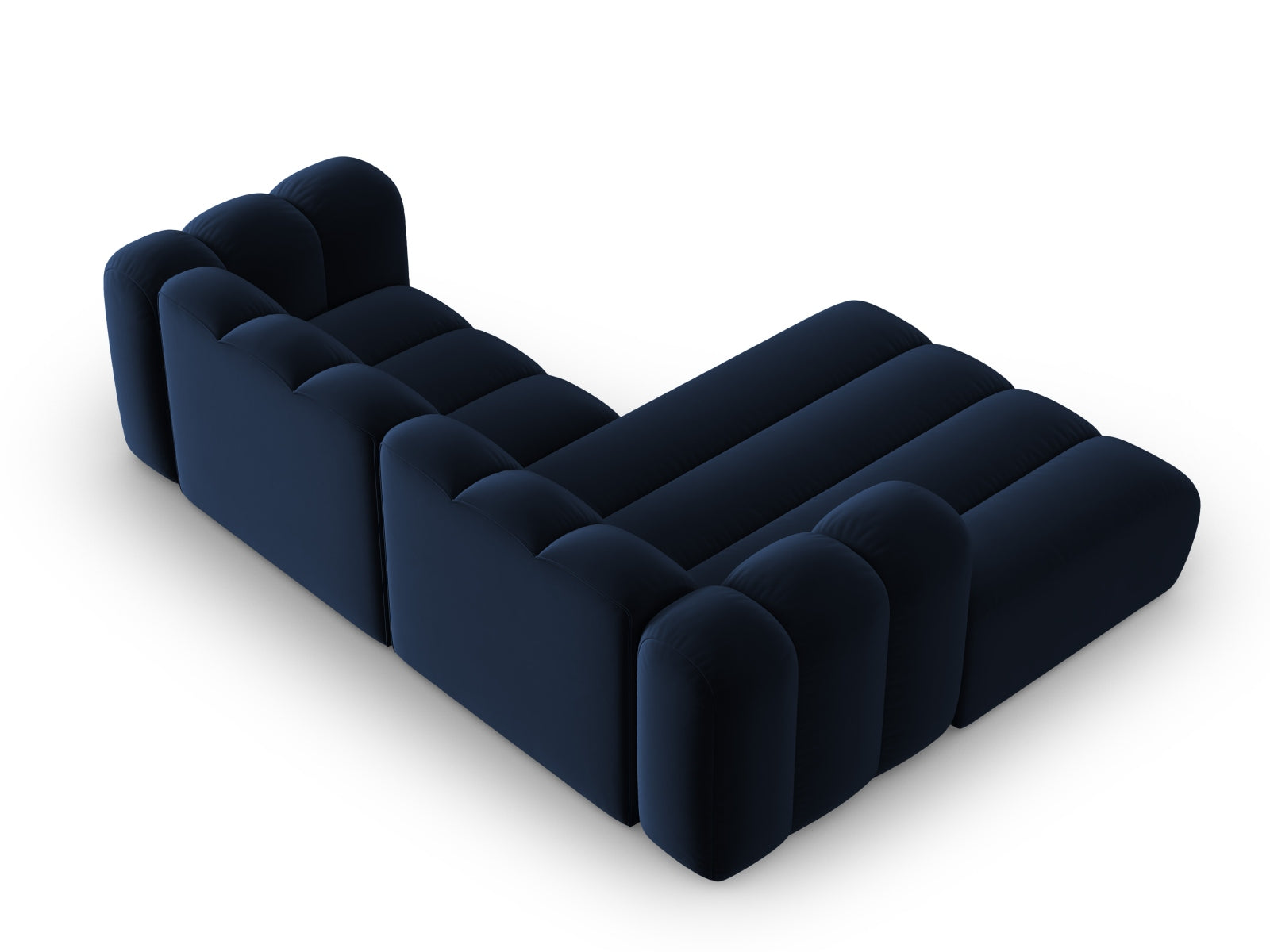 Elegantes, modulares Ecksofa in Royal Blue von Micadoni, 3-Sitzer, ideal für stilvolle Wohnräume und entspannte Stunden.