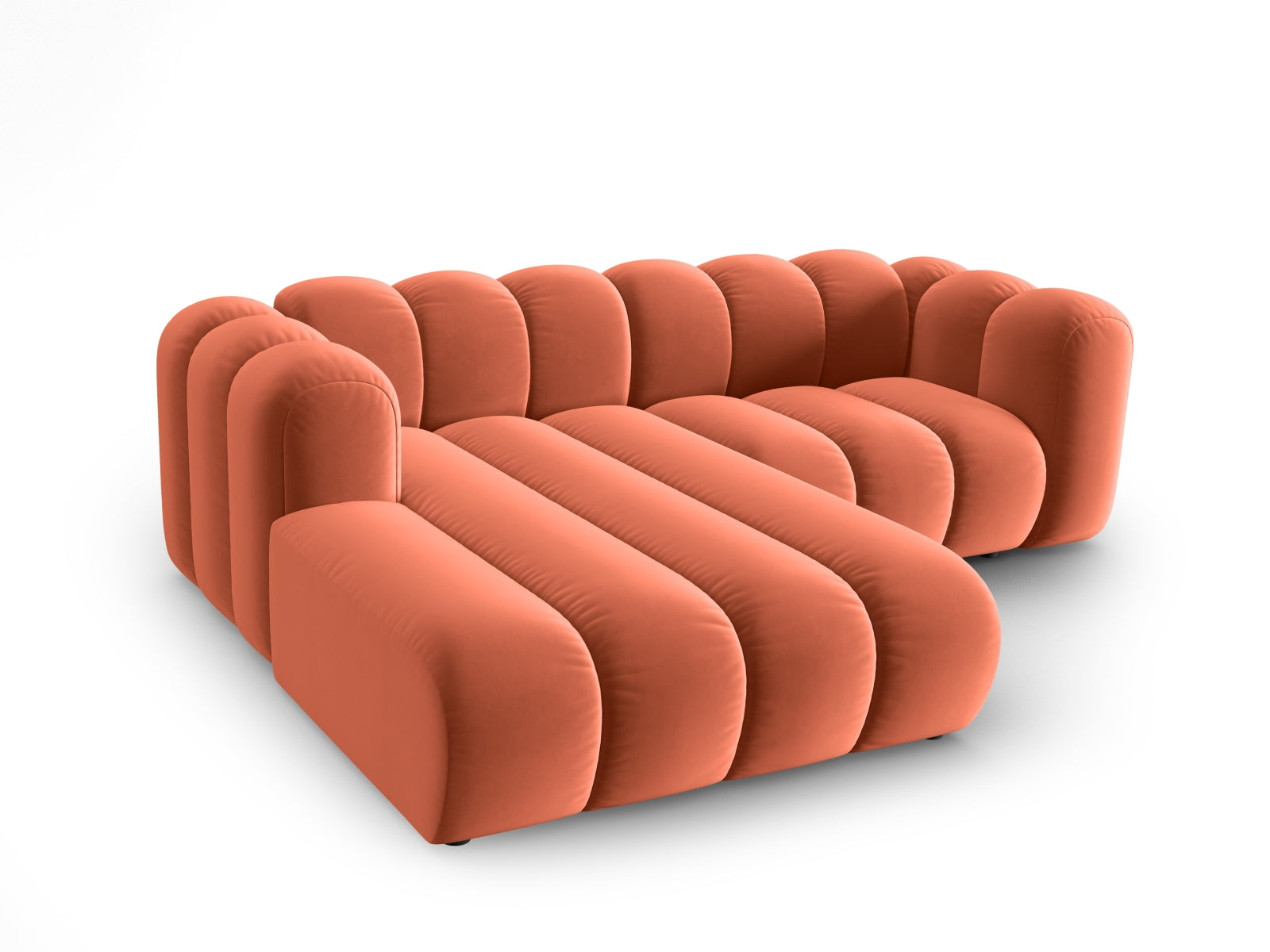 Modulares 3-Sitzer Ecksofa in Coral-Salvador von Micadoni, linksseitig, perfekt für moderne und gemütliche Wohnambiente.