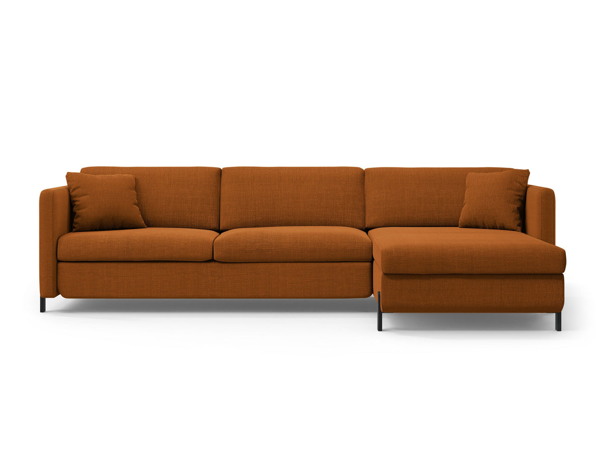 Gloria Ecksofa rechts mit Schlaffunktion und Stauraum 4 Sitzer in Brick-Bjorn präsentiert im Onlineshop von KAQTU Design AG. Bettsofa rechts ist von Micadoni