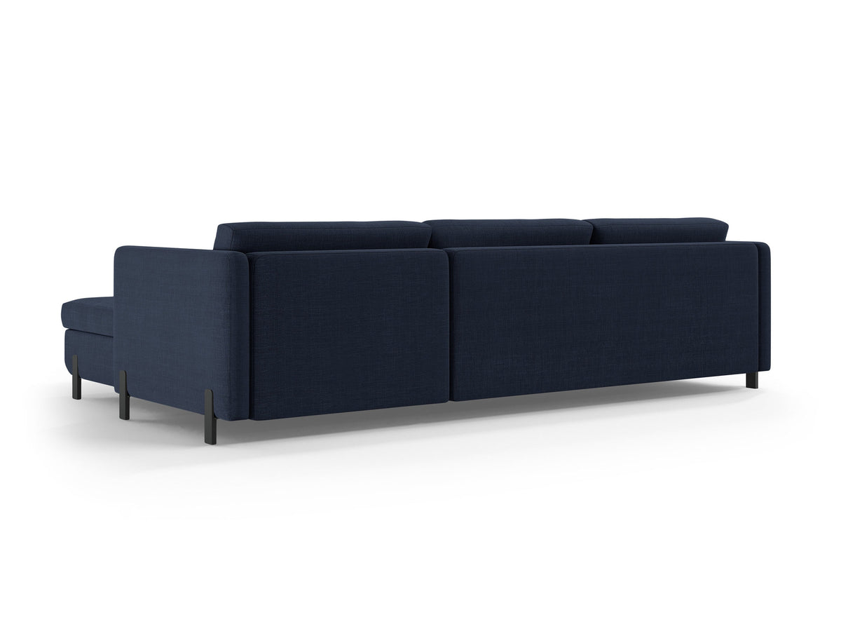 Gloria Ecksofa rechts mit Schlaffunktion und Stauraum 4 Sitzer in Blue-Bjorn präsentiert im Onlineshop von KAQTU Design AG. Bettsofa rechts ist von Micadoni