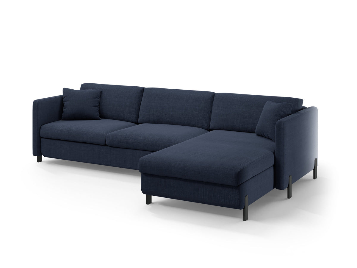 Gloria Ecksofa rechts mit Schlaffunktion und Stauraum 4 Sitzer in Blue-Bjorn präsentiert im Onlineshop von KAQTU Design AG. Bettsofa rechts ist von Micadoni