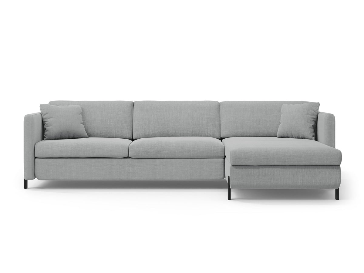 Gloria Ecksofa rechts mit Schlaffunktion und Stauraum 4 Sitzer in Light Grey-Bjorn präsentiert im Onlineshop von KAQTU Design AG. Bettsofa rechts ist von Micadoni