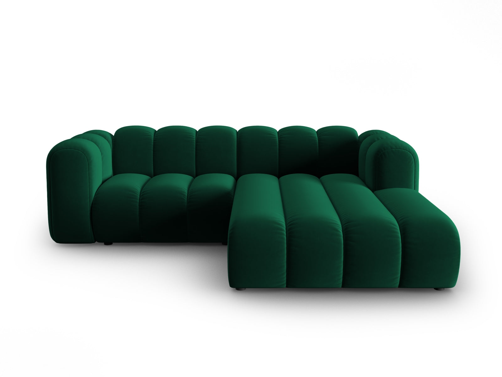 Lupine Velour modulares Ecksofa rechts 3 Sitzer in Bottle Green-Salvador präsentiert im Onlineshop von KAQTU Design AG. L-Sofa rechts ist von Micadoni