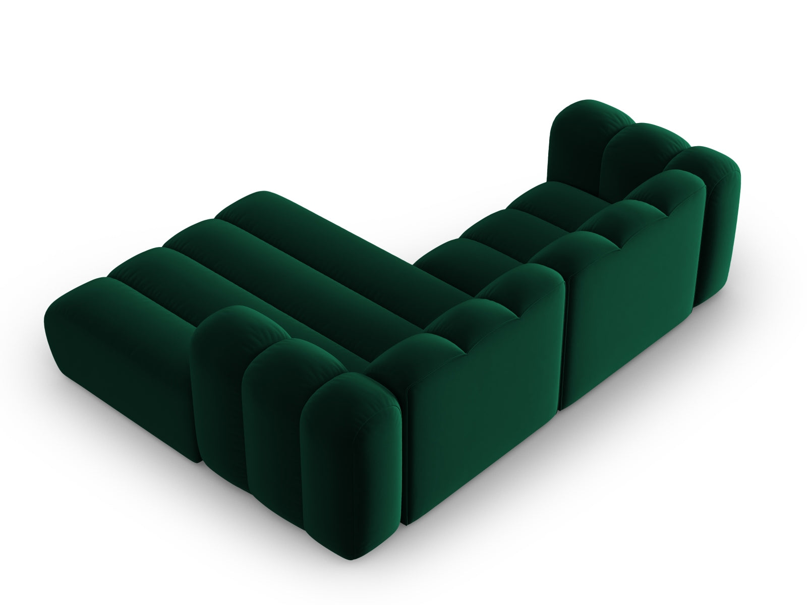 Entdecken Sie das Lupine Velour Ecksofa rechts 3 Sitzer von Micadoni – ein stilvolles, modulares Sofa, das Komfort und Eleganz vereint.