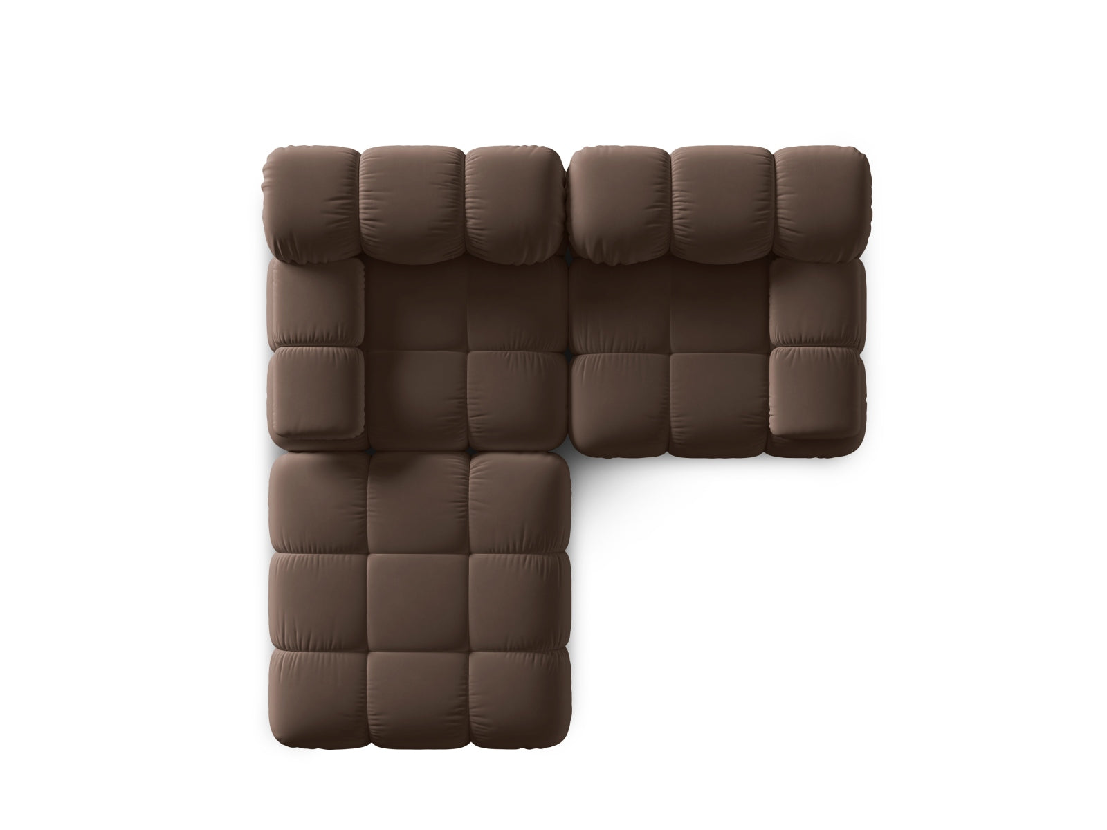Erleben Sie das Bellis Velour Sofa 3 Sitzer von Micadoni – ein elegantes, modulares Möbelstück, das Komfort und individuelle Gestaltungsmöglichkeiten bietet.