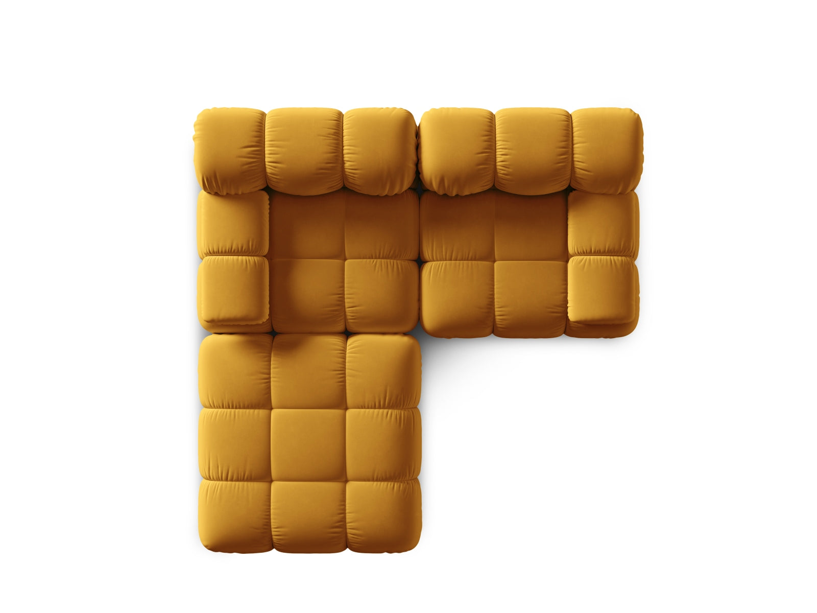 Erleben Sie das Bellis Velour Sofa 3 Sitzer von Micadoni – ein elegantes, modulares Möbelstück, das Komfort und individuelle Gestaltungsmöglichkeiten bietet.
