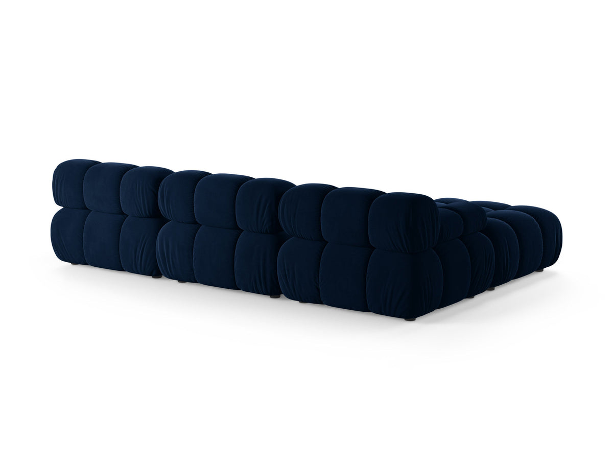 Bellis Velour modulares Sofa 4 Sitzer 188cm in Royal Blue-Bluvel präsentiert im Onlineshop von KAQTU Design AG. L-Sofa links ist von Micadoni