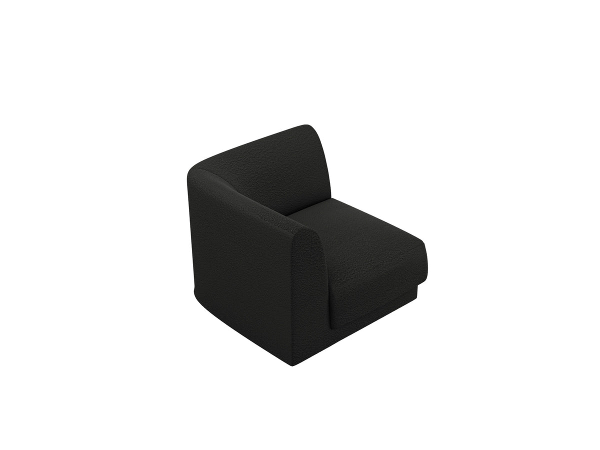 Miley Corner Modul 1 Sitzer in Black-Baloo präsentiert im Onlineshop von KAQTU Design AG. Modulares Sofa ist von Micadoni