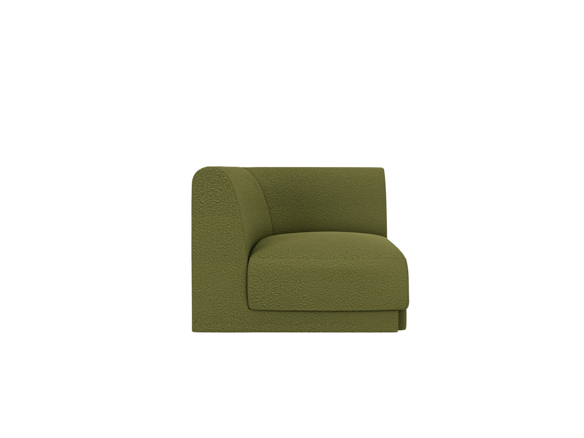 Miley Corner Modul 1 Sitzer in Dark Olive Green-Baloo präsentiert im Onlineshop von KAQTU Design AG. Modulares Sofa ist von Micadoni