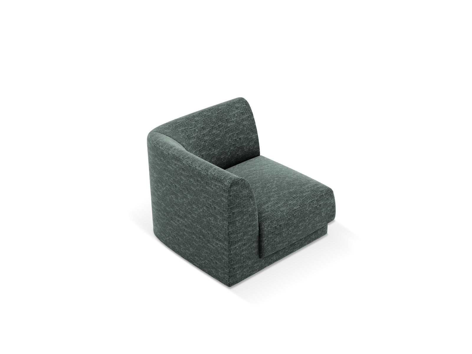 Eleganter Miley Corner Modul 1 Sitzer in Petrol-Haga, perfekt für kreative Raumgestaltungen und vielseitige Sitzlösungen.