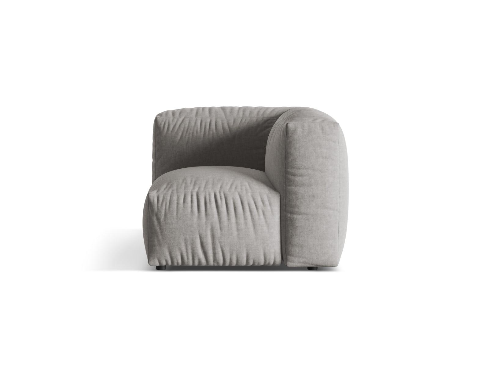 Eleganter Martina Modul Armless 1 Sitzer in neutralem Grau, ideal für flexible Raumgestaltungen und gemütliche Entspannungsbereiche.