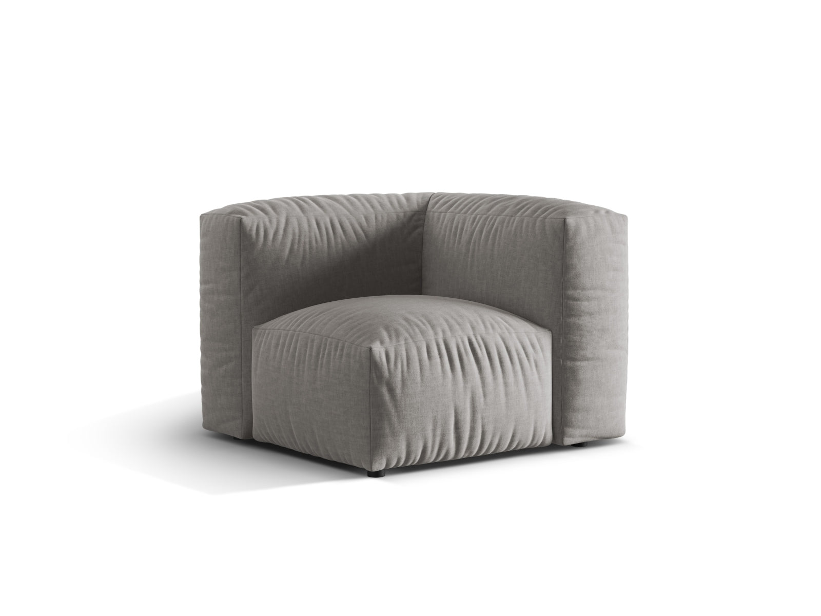 Stilvoller Martina Modul Armless 1 Sitzer in zeitlosem Grau, perfekt für moderne Wohnkonzepte und entspannende Rückzugsorte.