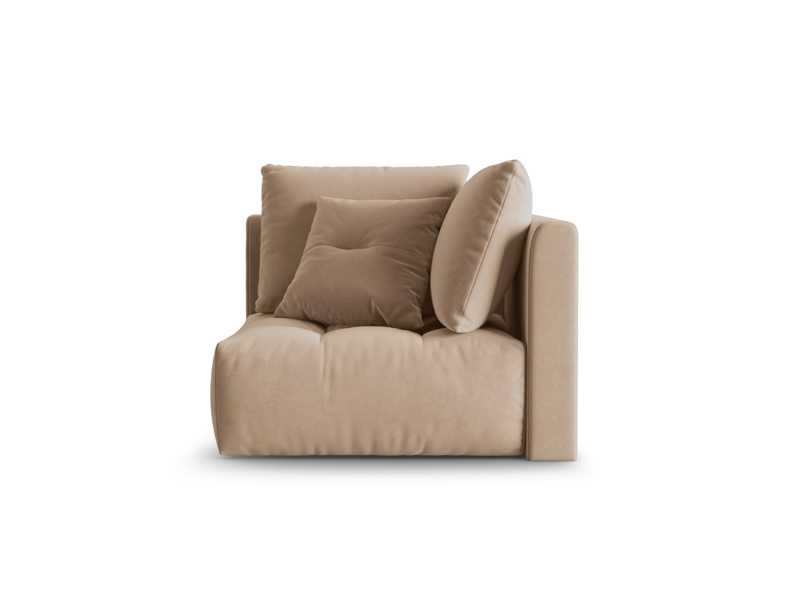 Bloom Velour Modul Corner 1 Sitzer in Sand präsentiert im Onlineshop von KAQTU Design AG. Modulares Sofa ist von Micadoni