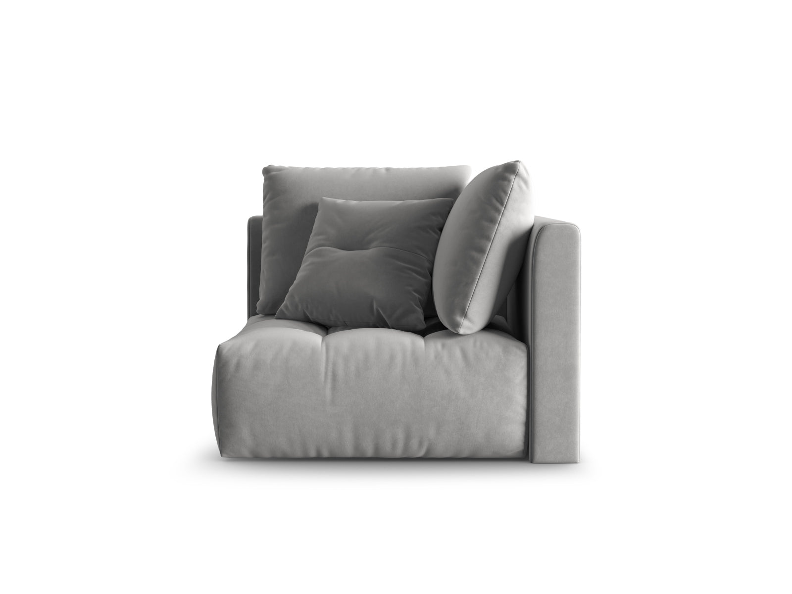 Bloom Velour Modul Corner 1 Sitzer in Grey präsentiert im Onlineshop von KAQTU Design AG. Modulares Sofa ist von Micadoni