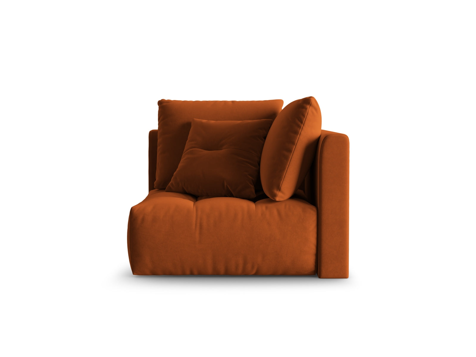 Bloom Velour Modul Corner 1 Sitzer in Terracotta präsentiert im Onlineshop von KAQTU Design AG. Modulares Sofa ist von Micadoni