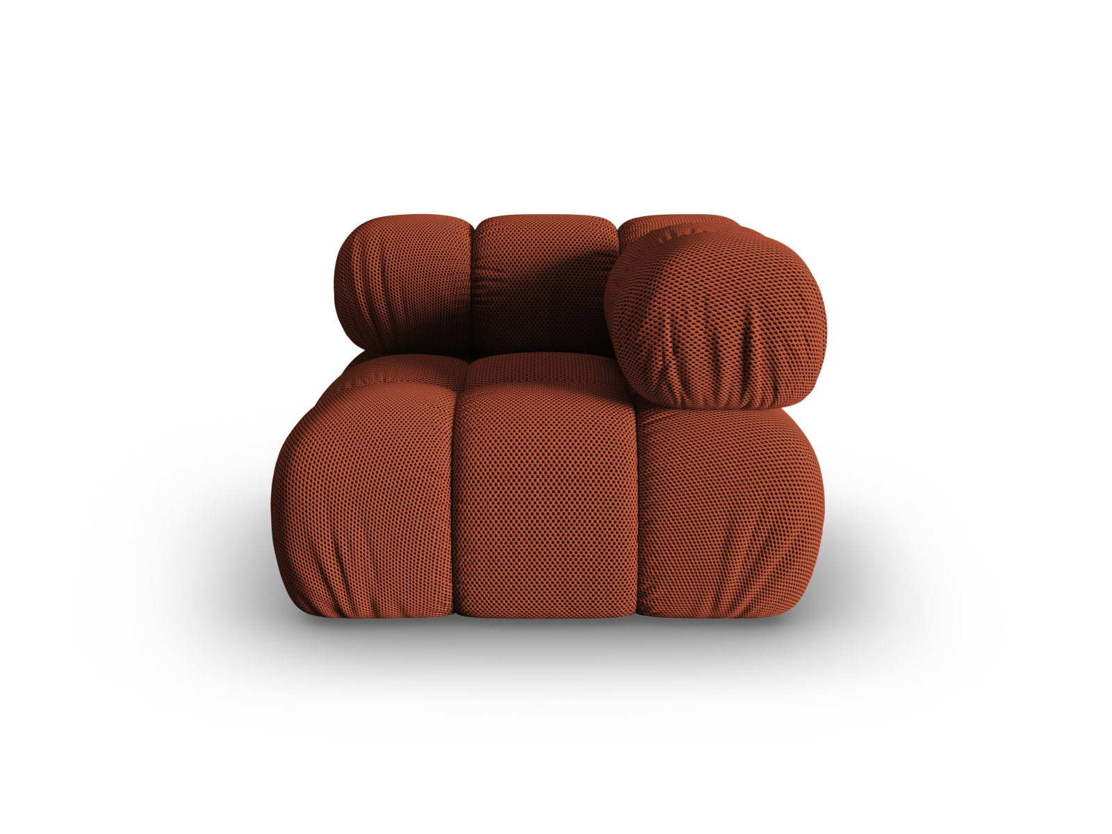 Elegantes Bellis Corner Modul 1 Sitzer in warmem Ziegelrot, ideal für individuelle Sofa-Gestaltung im modernen Wohnraum.