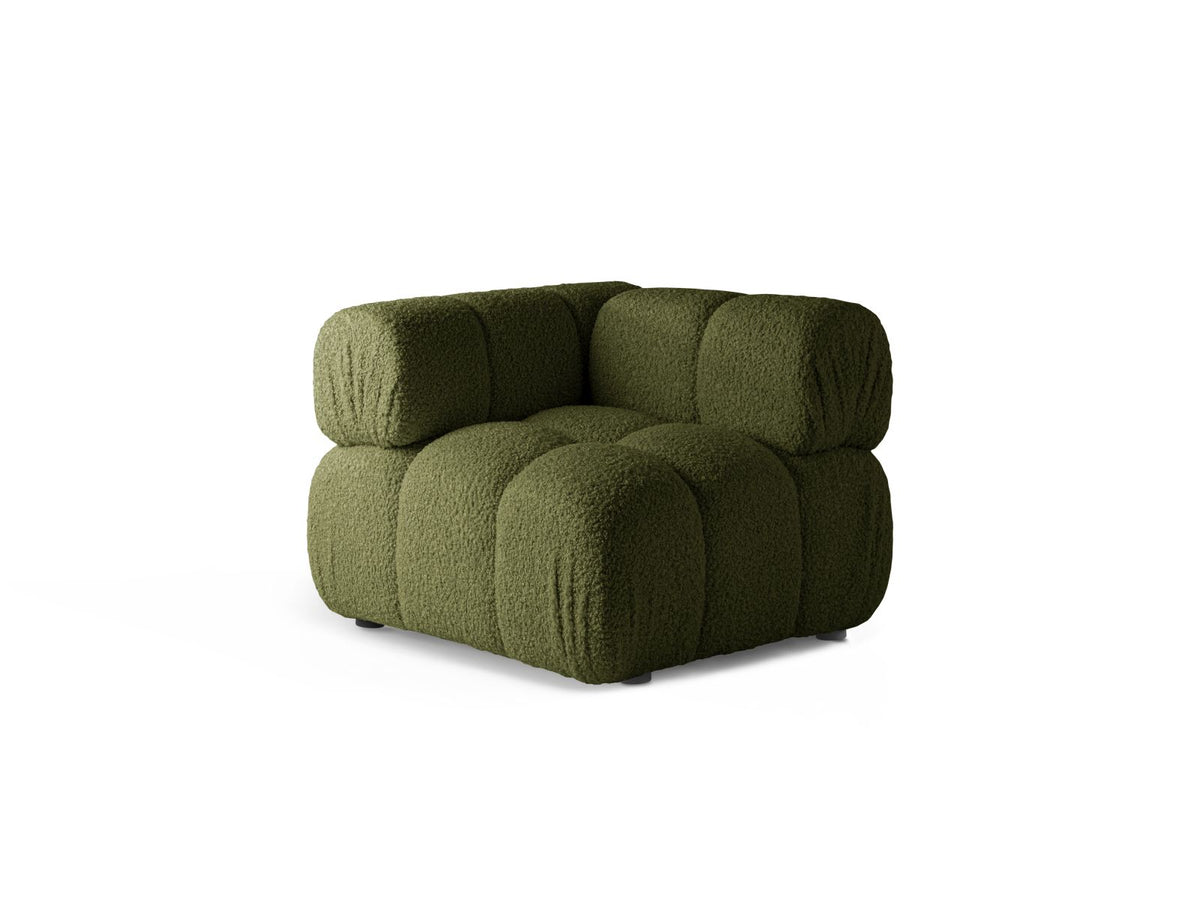 1-Sitzer Eckmodul Bellis in Green-Rolf präsentiert im Onlineshop von KAQTU Design AG. Modulares Sofa ist von Micadoni