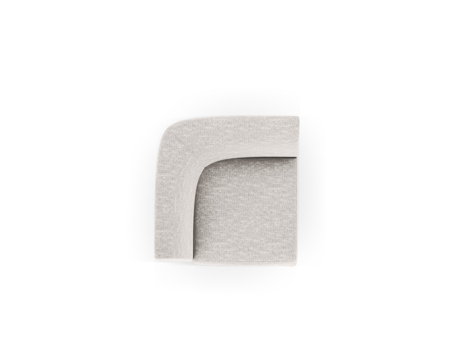 Miley Corner Modul 1 Sitzer in Silver präsentiert im Onlineshop von KAQTU Design AG. Modulares Sofa ist von Micadoni