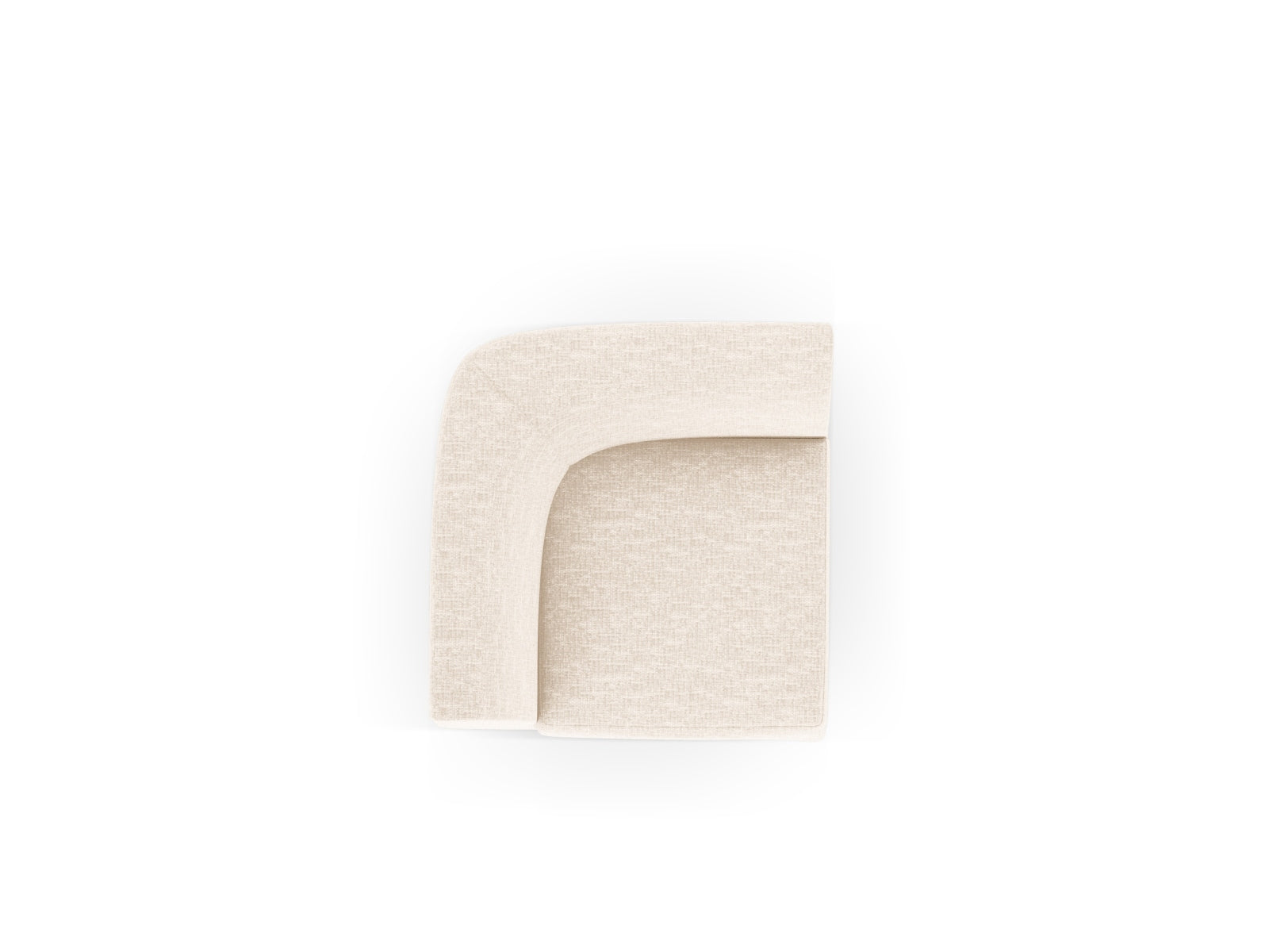 Eleganter Miley Corner Modul 1 Sitzer in Ivory-Eden, ideal für stilvolle und flexible Wohnraumgestaltungen von Micadoni.