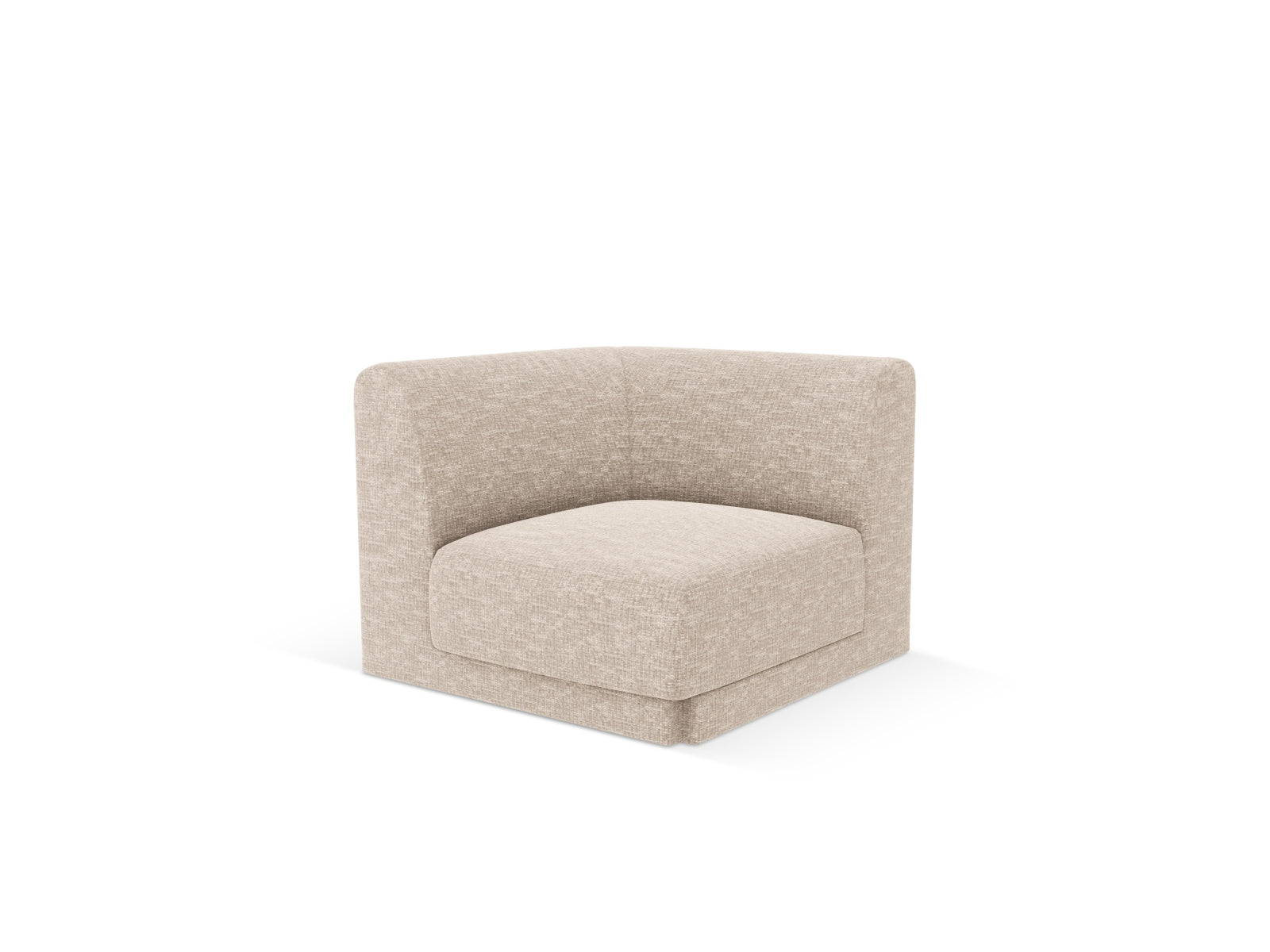 Beige Miley Corner Modul 1 Sitzer von Micadoni, ideal für individuelle Wohnkonzepte, elegant und modern im Design.