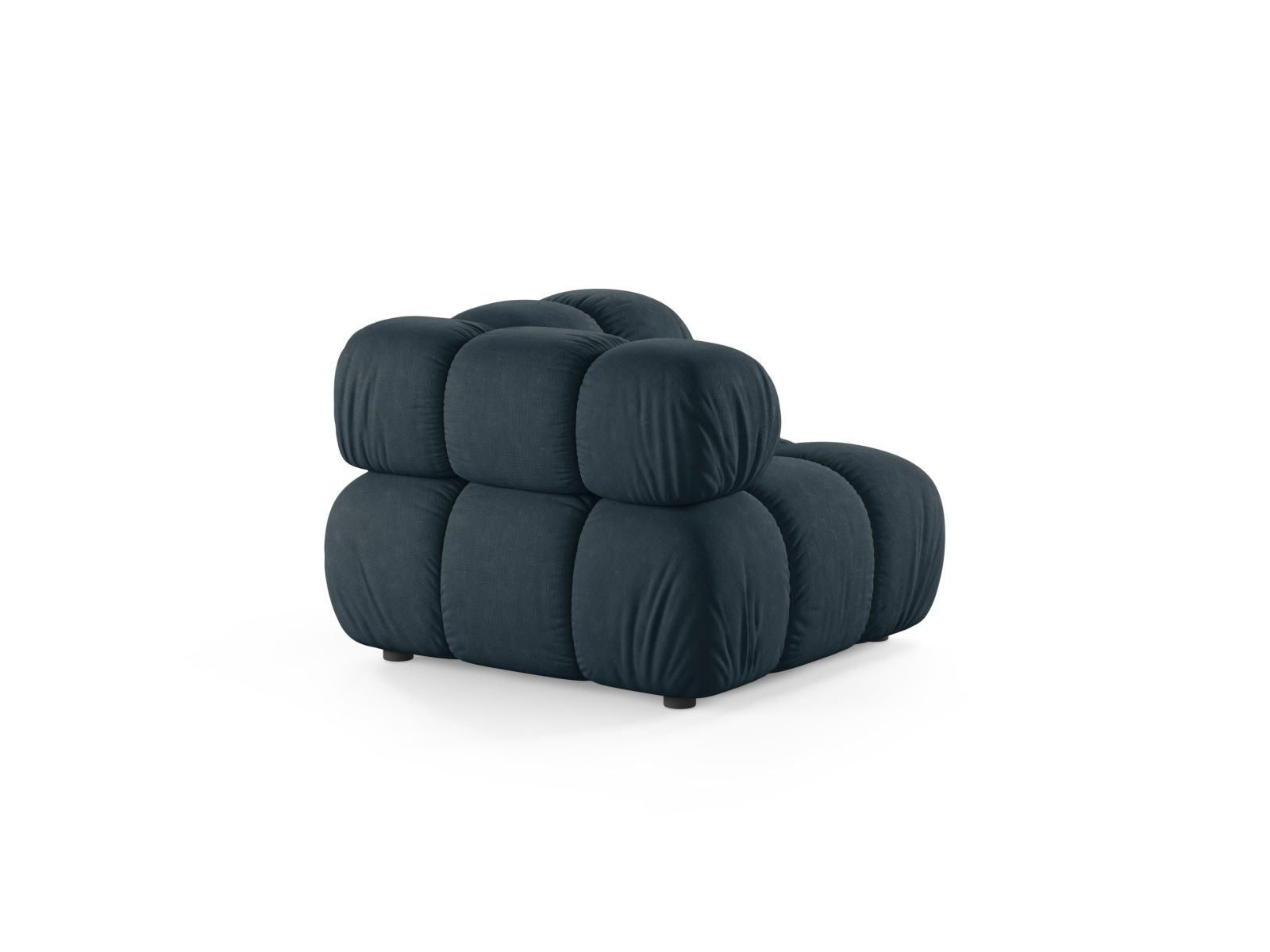 Elegantes 1-Sitzer Eckmodul Bellis in edlem Petrol, ideal für individuelle Sofa-Arrangements und stilvolle Wohnräume.