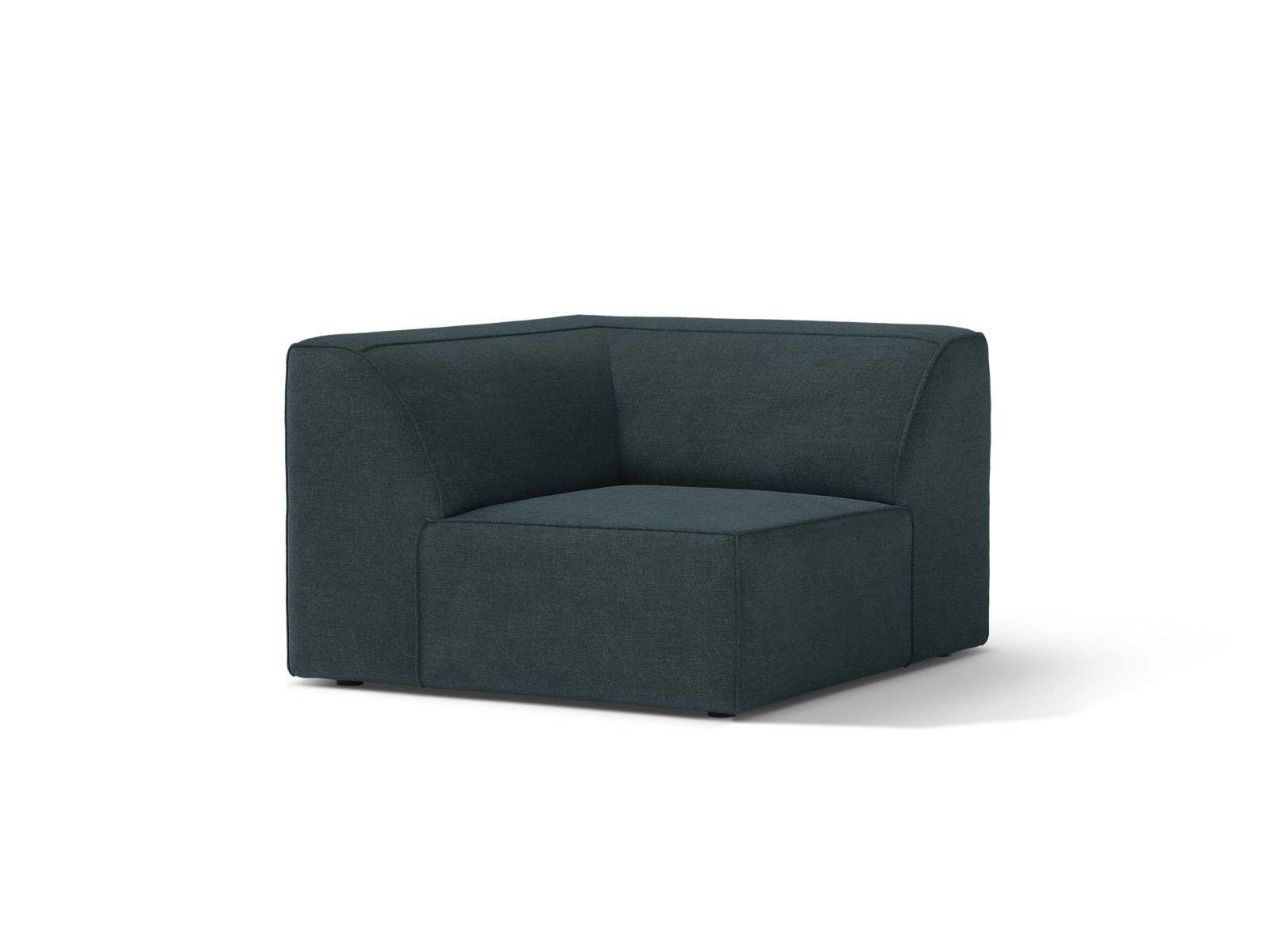 Elegantes 1-Sitzer Eckmodul Jodie in tiefem Petrol, ideal für individuelle Sofa-Gestaltung. Hochwertiges Design von Micadoni.