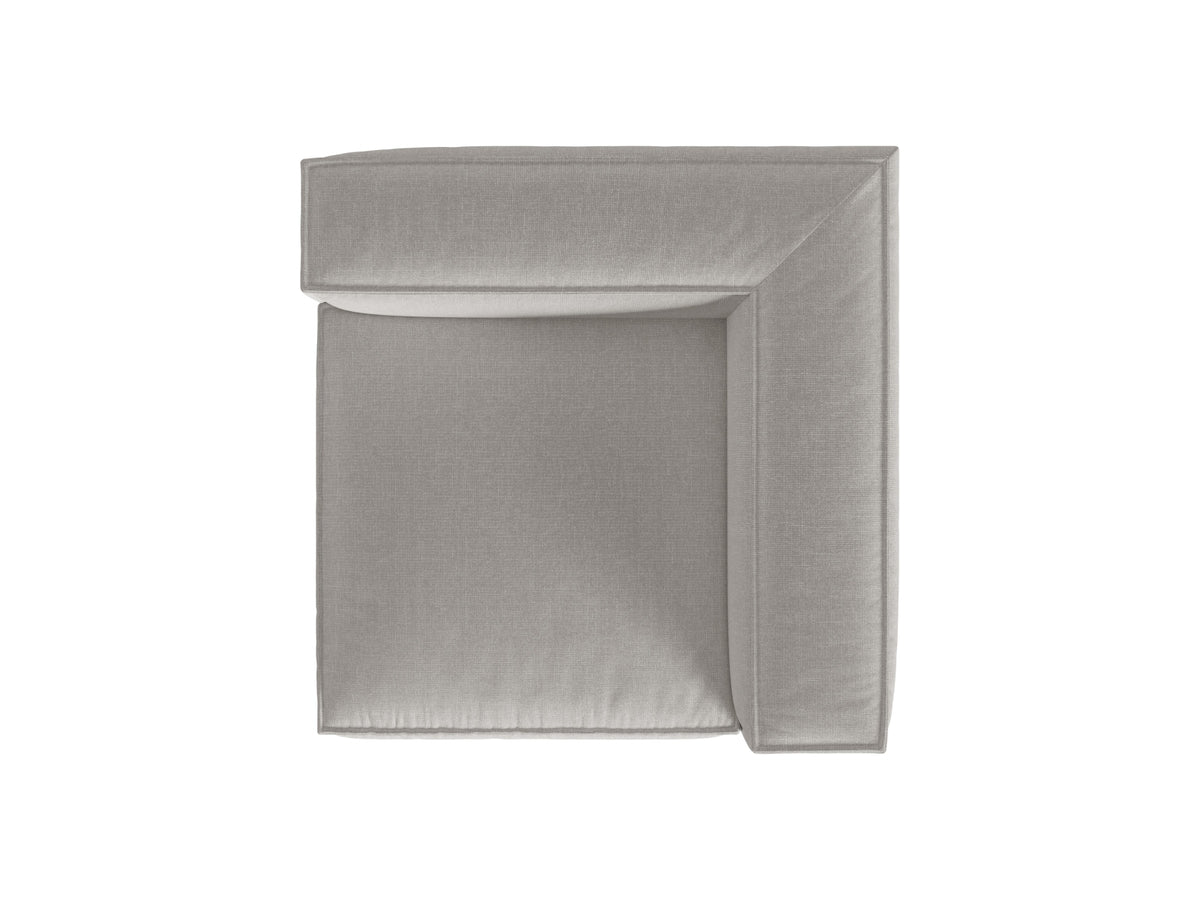 1-Sitzer Eckmodul Nuria in Light Grey-Liberty präsentiert im Onlineshop von KAQTU Design AG. Modulares Sofa ist von Micadoni