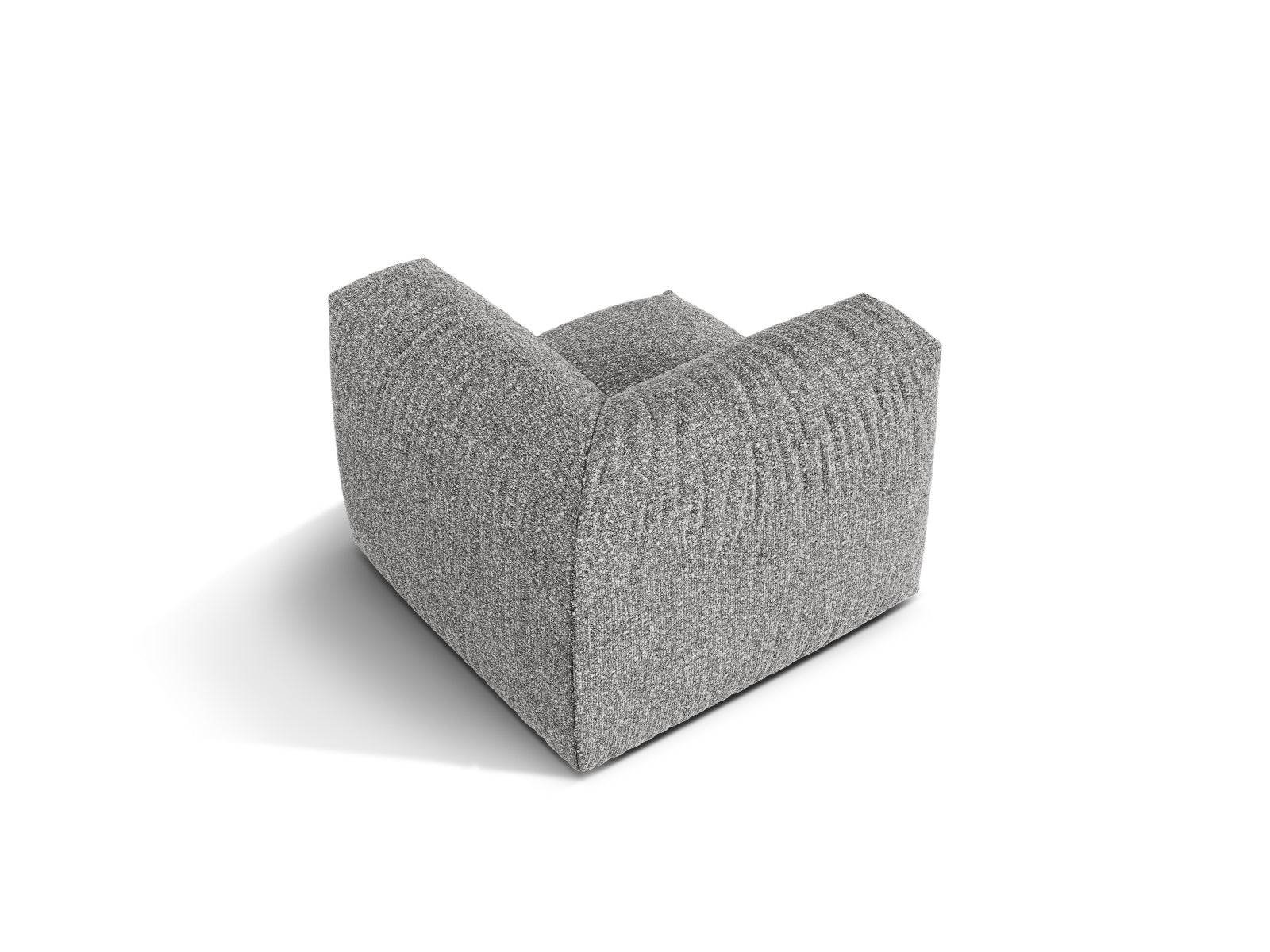 Elegantes 1-Sitzer Eckmodul Martina in Graphit, ideal für individuelle Sofa-Arrangements und zeitgemäße Einrichtungsideen.